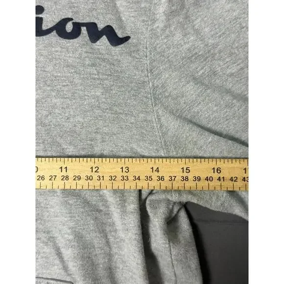 Champion Reverse Weave Style Gray Script Logo Hoodie S - Picture 6 of 9